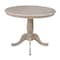 International Concepts Round 36 in Round Top Pedestal Table, 28.9 inH, Washed Gray Taupe, 36 W, 36 L, 29.1 in H, Wood K09-36RT - alternate 2